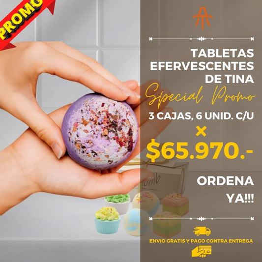 Tabletas Efervescente baños relajantes y aromáticos DISFRUTAHOUR