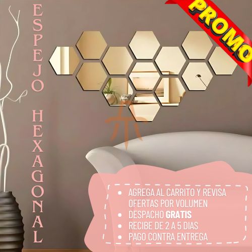 Espejos Decorativos Hexagonales GLAMIRRORS