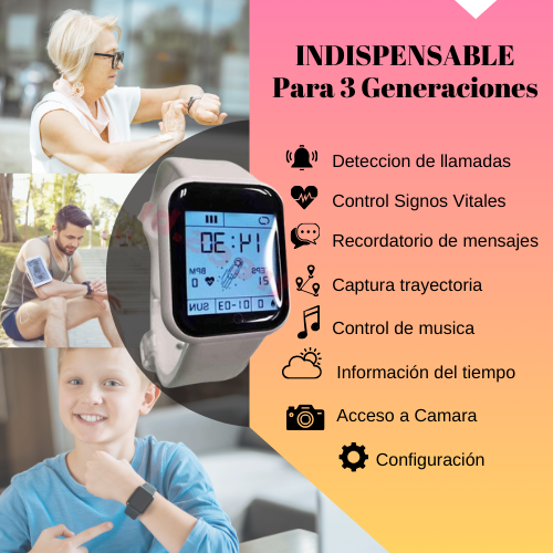 Smartwatch T500™; Reloj tendencia 2023/2024