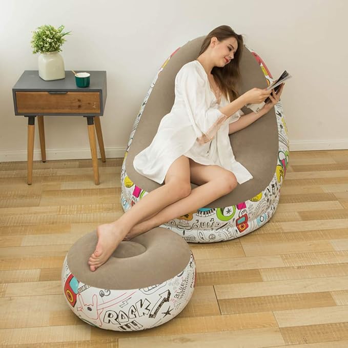 Sillon Inflable Ergonomico con Reposapies ERGOAIR