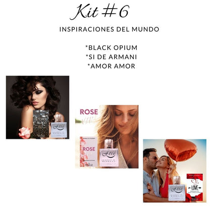 Perfumes KIT #6 (D56-D54-D29), 3 unidades de 100ml c/u