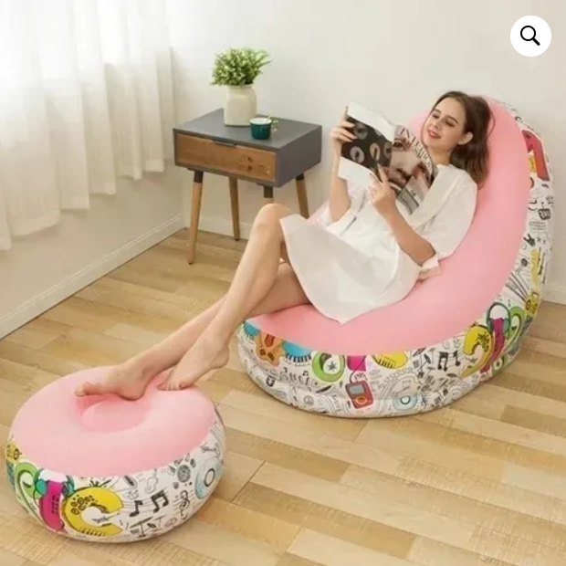 Sillon Inflable Ergonomico con Reposapies ERGOAIR